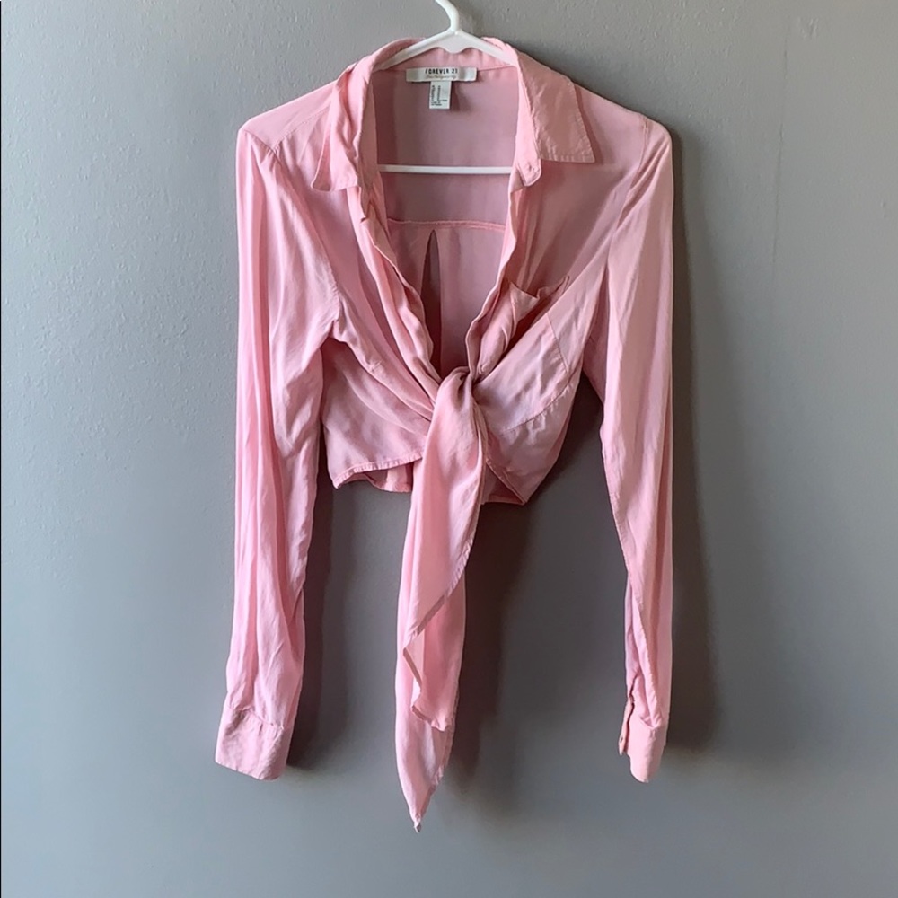 Mid drift button down